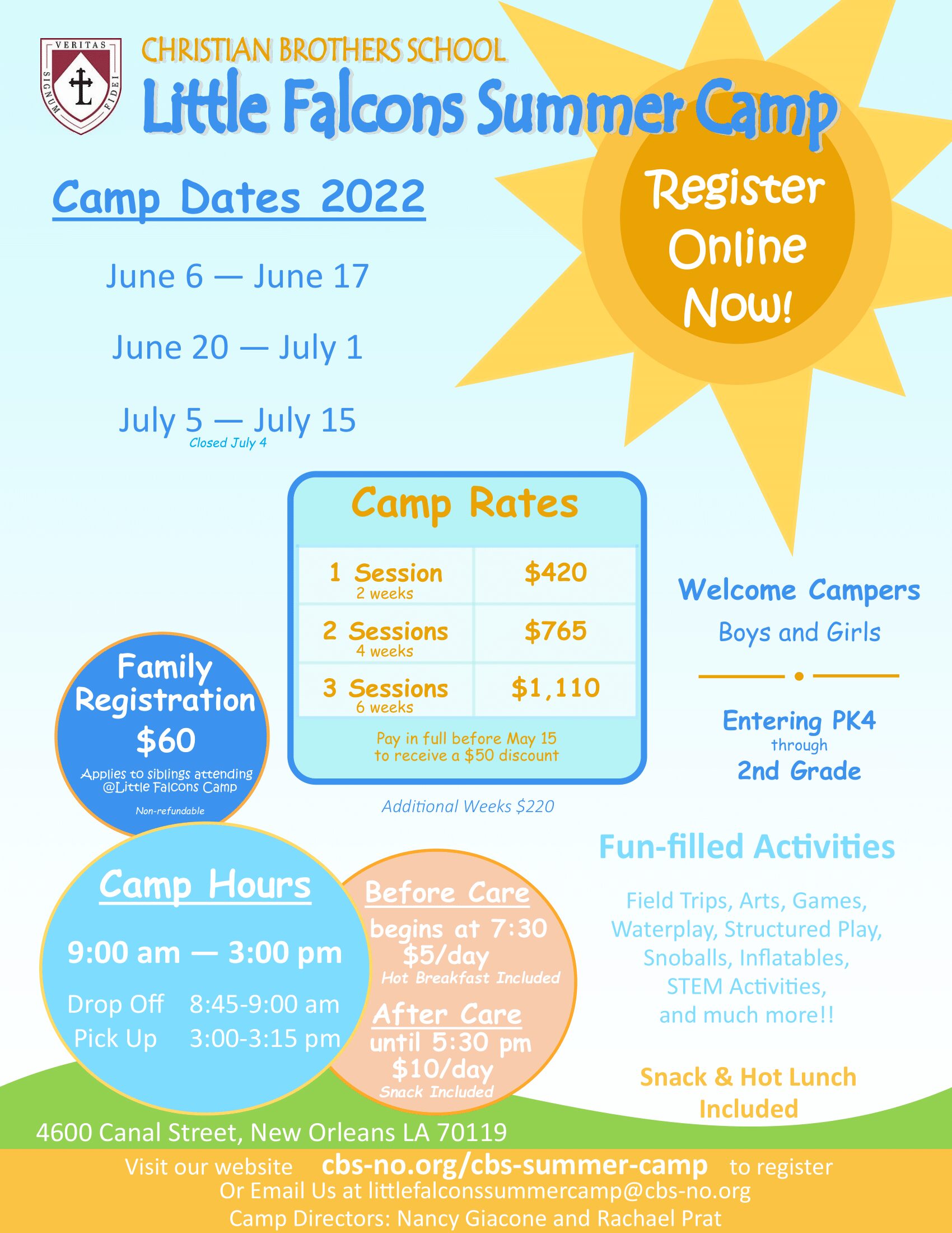 Cbs Summer Schedule 2022 Cbs Summer Camp - Christian Brothers School